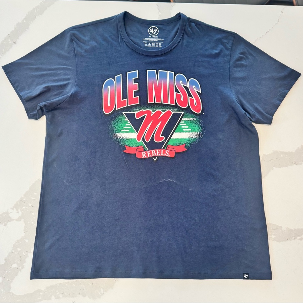 47 Brand OLE MS Classic Navy T-Shirt